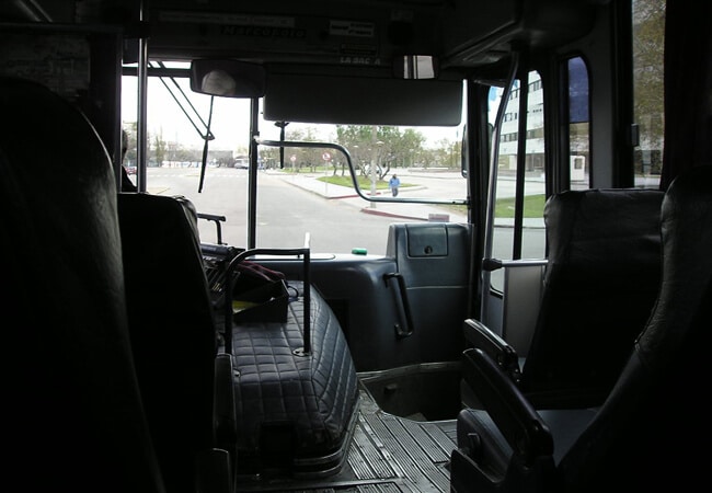 inside a bus