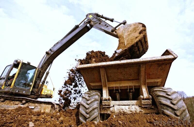 dump truck hauling dirt