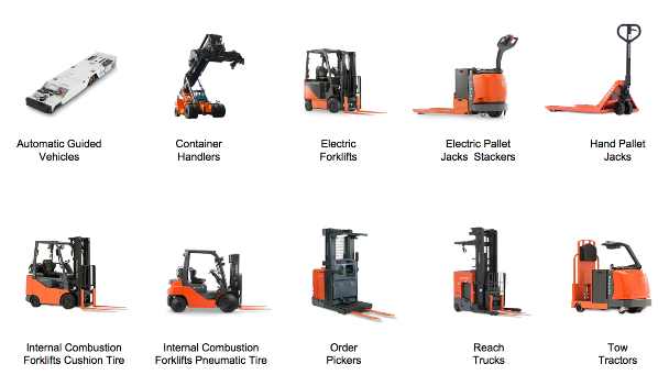 different forklifts