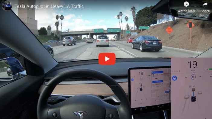 Tesla autopilot demo in L.A.