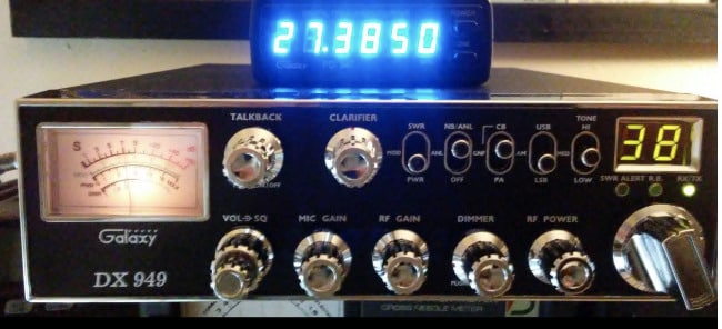 Galaxy dx 949 cb radio with frequency counter.