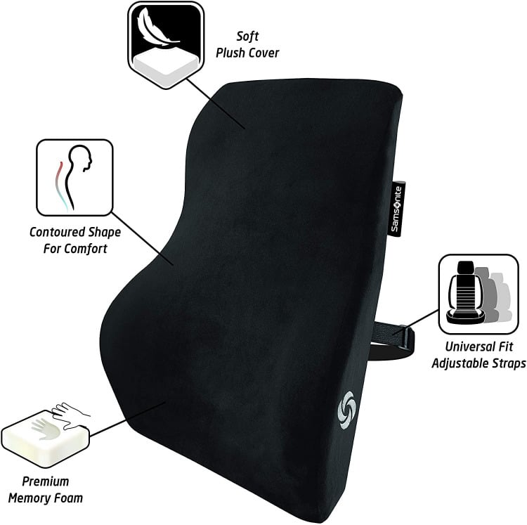 samsonite lumbar support cushion
