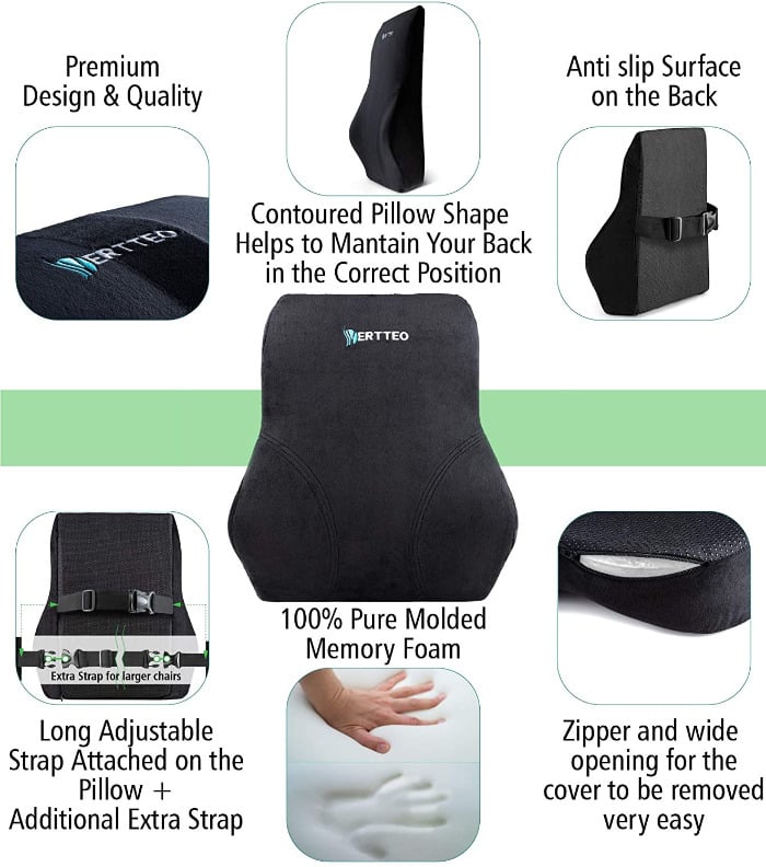 vertteo lumbar support pillow