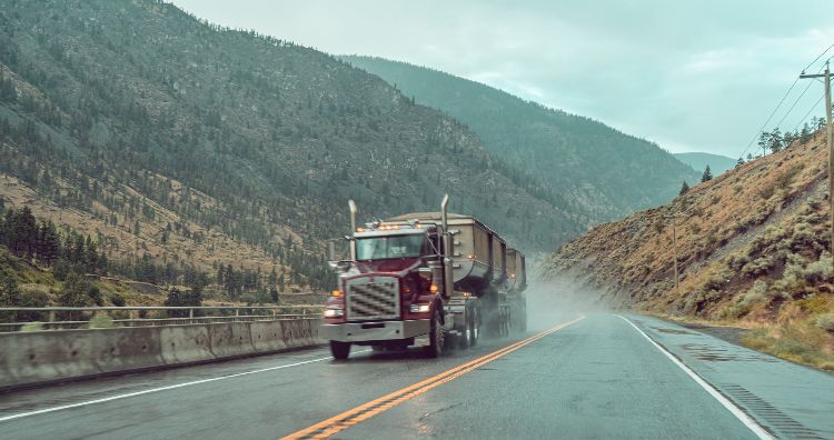 truck trailer on highway