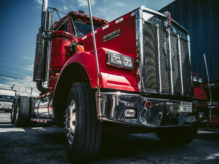 red semi truck