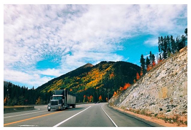 truck on Colorado highway