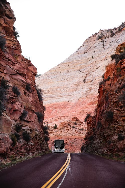 Passenger bus zion national park