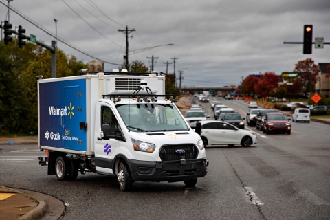 walmart driverless truck by gatik