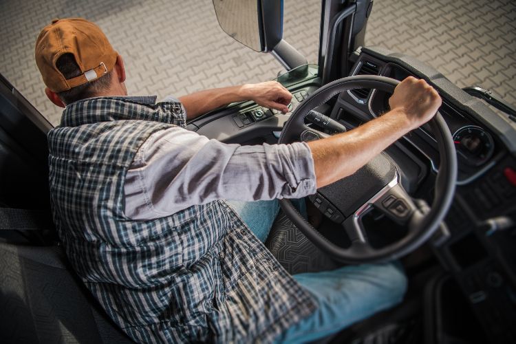 truck driver in truck