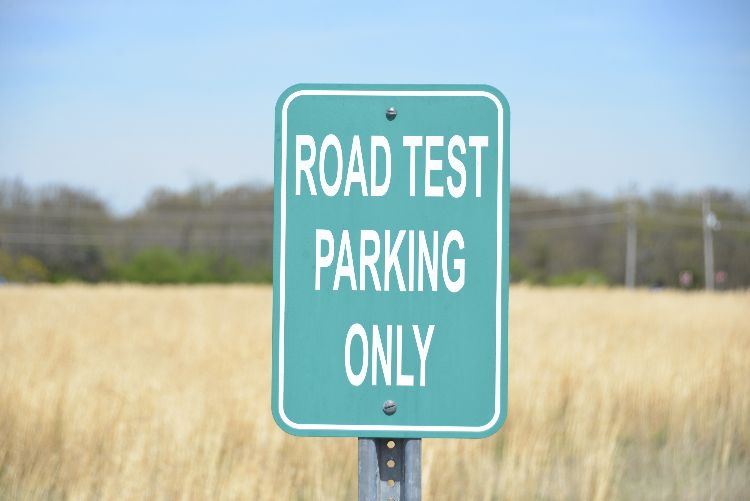dmv road test parking