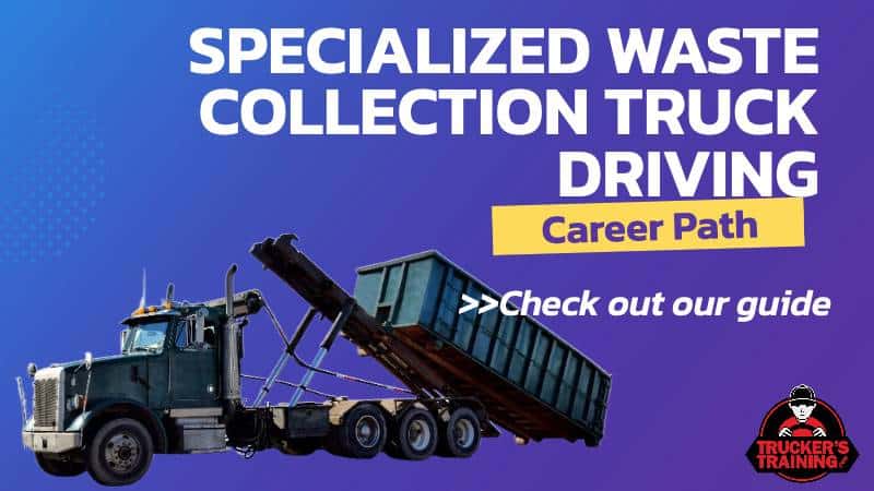 specialized waste collection truck driving